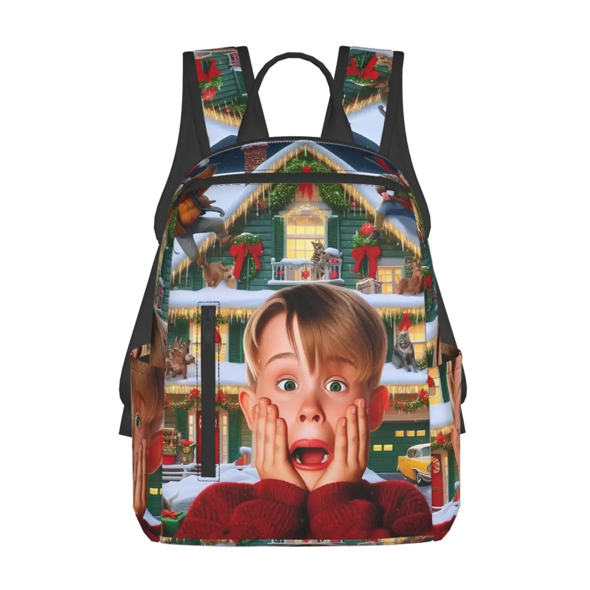 Home - Comedy Film Home Alone Funny Backpack Daypack Large Capacity Kids BookBag School Bag Shoulder Bags for Men Women