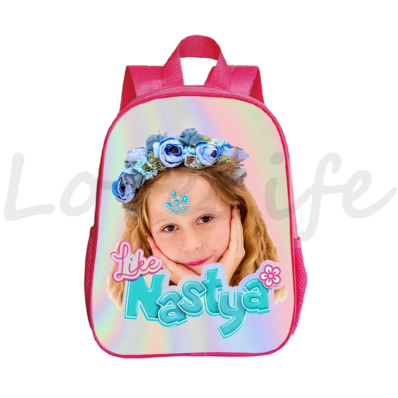 Comme Nastya Print School Backpacks, Sac à dos pour enfants, Cartable Kawaii pour enfants, Cartable de maternelle pour filles, Sac à dos rose Mochila