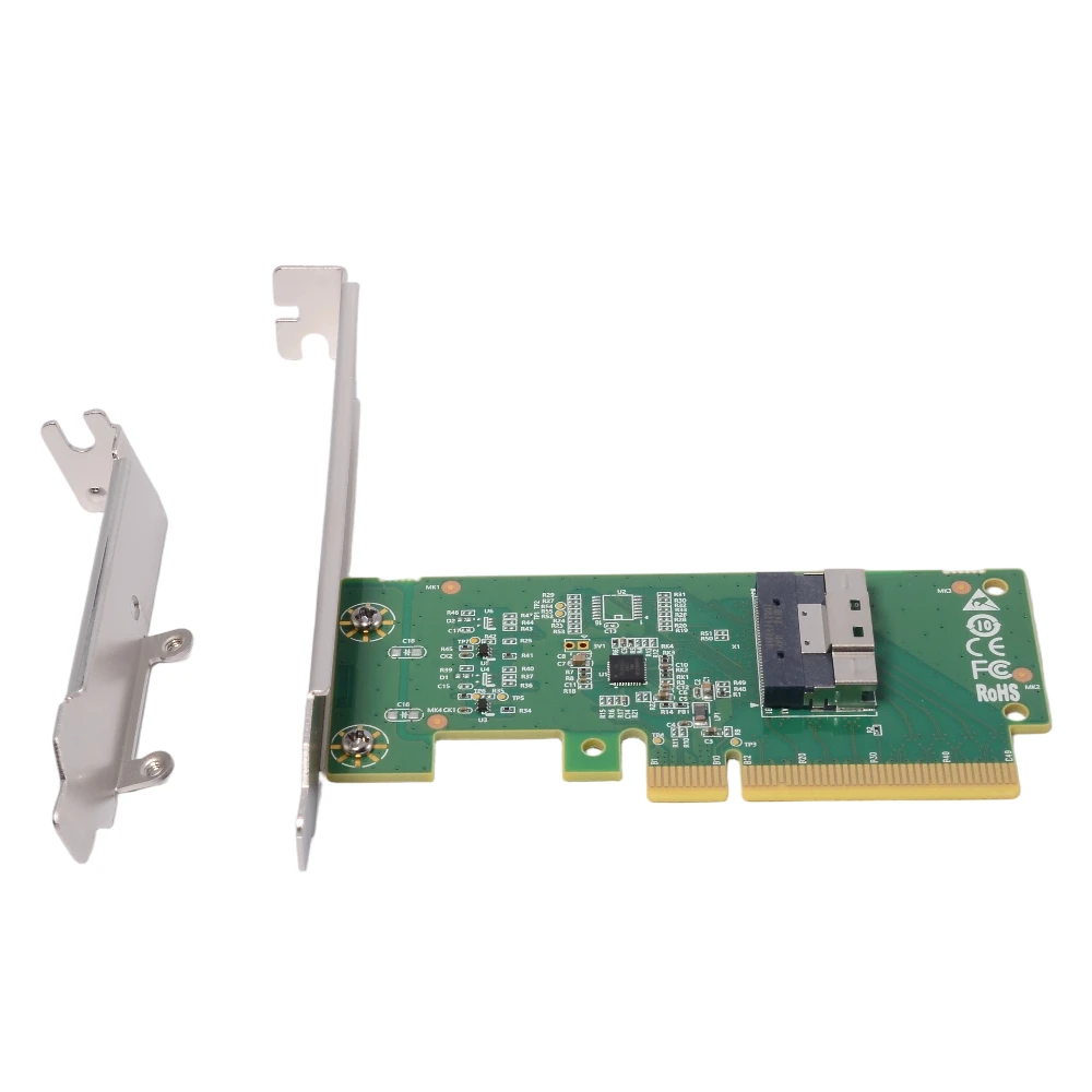 ADT-Link PCIe 4.0 X8 to SlimSAS SFF-8654 HBA Card High Speed NVMe SSD Adapter Requires PCIe Bifurcation on Mainboard