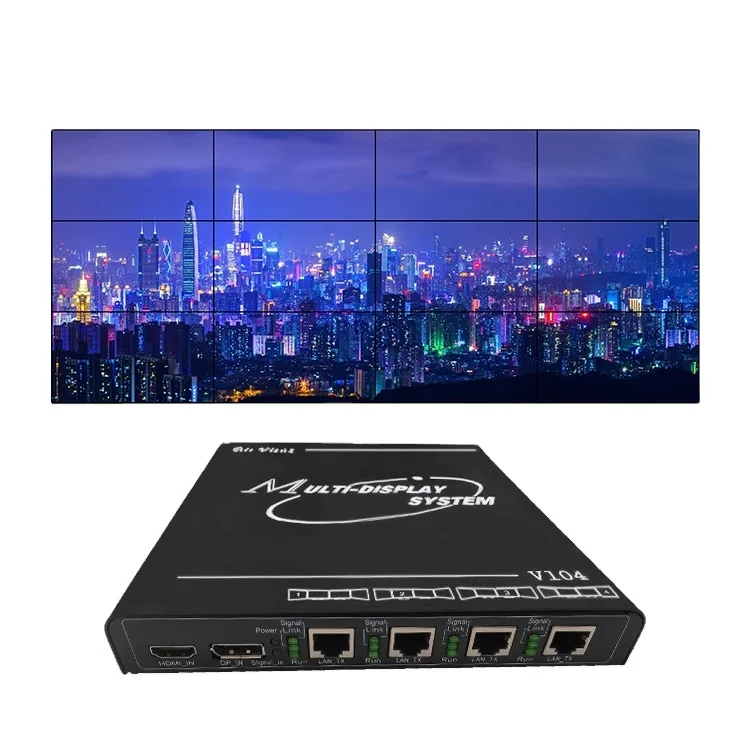HDBT-104Pro 4K Multi-Screen Splicing Device EDID Programmable Video Processor 1x2 1x3 1x4 2x2 2x4 3x4 Image Processor Switchers