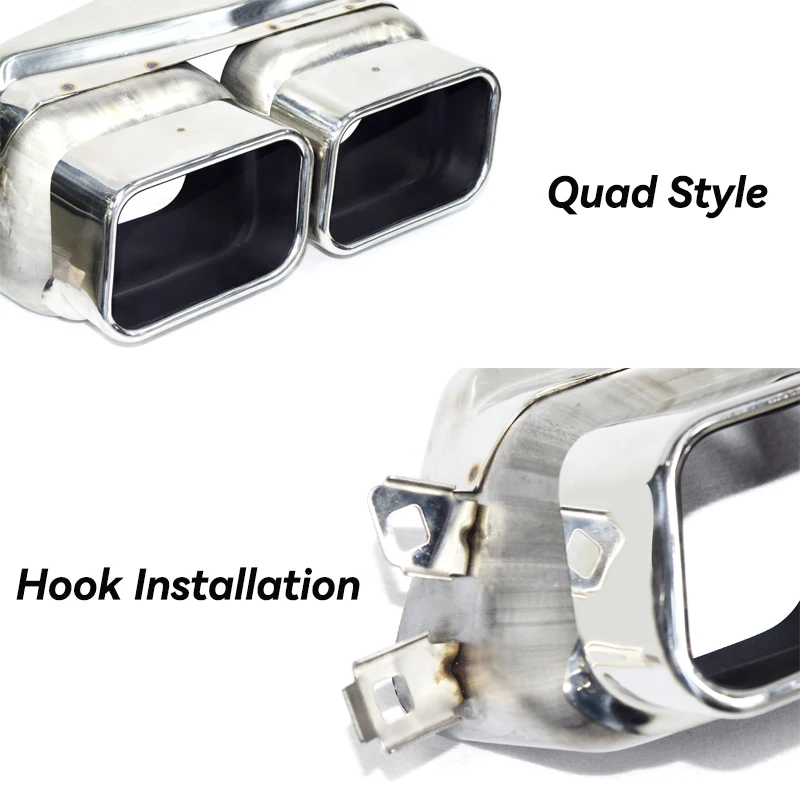 Quad Car Exhaust Tip For BMW F01 F02 730i 740i 2008+ Up To  760i Looks Muffler Tips Nozzle Tailpipe Exhaust System Tips