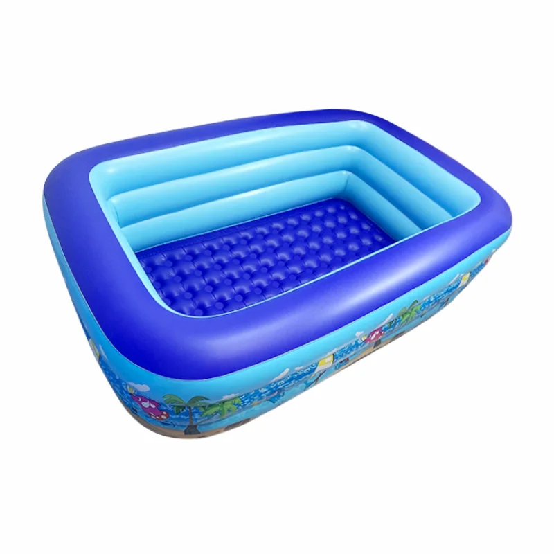 

Premium Family Inflatable Swimming Pool - Ocean Pattern Bubble Bottom Design for Outdoor Family Fun (Mobile & Durable Design)​