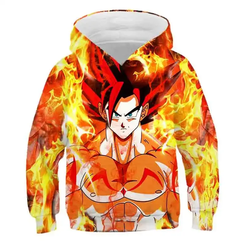 Kinder Dragon Ball Hoodies Mädchen Kleidung Jungen Hoodie Goku Super Saiyan Anime Streetwear