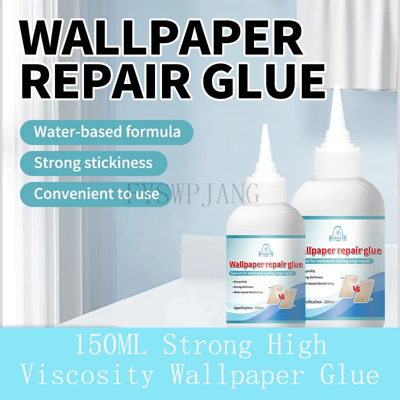 150ML Wallpaper Adhesive High Viscosity Repair Glue Wall Cloth Bonding Agent for Curling Edge Crack Peeling Restoration