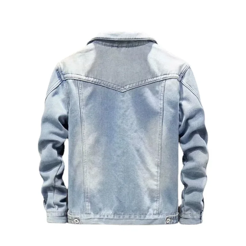 Winter Men's Denim Jacket Padded Thicker Warm Jacket Top