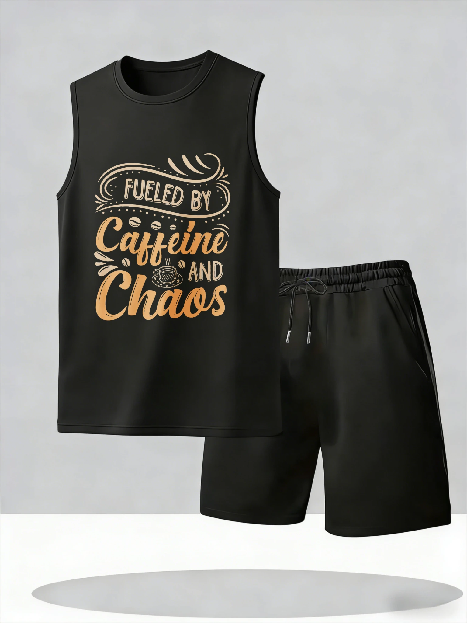 

Men's Tank Top Sets 2026 Summer Thin Quick Dry jogging suit beach sets for men sports crewneck seaside Breathable oversize