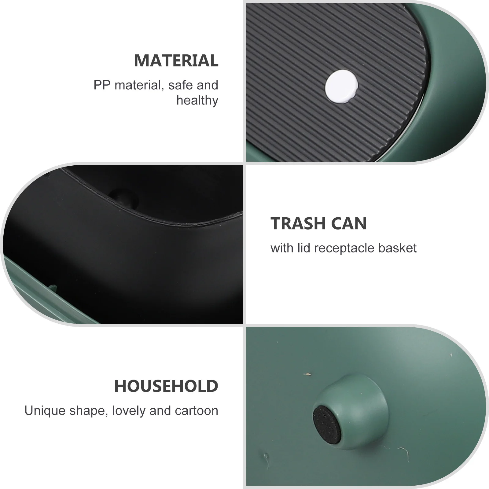 

1pc Mini Desktop Trash Can Press Lid Small Waste Bin For Office Table Bathroom Vanity Plastic Garbage Container