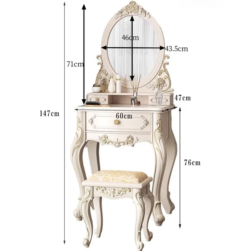 # Nordic Style Dressing Table Storage Creative Makeup Vanities Premium Luxury Cassettiera Da Camera Da Letto Bedroom Furniture