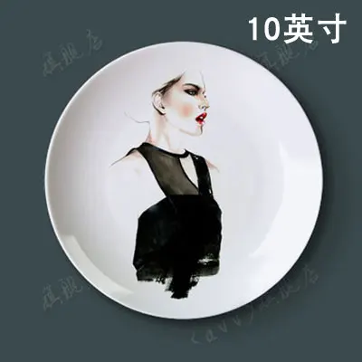 10-Inch Ant NIO Soares Fashion Hand-Painted Style Decorative Plates Wall Hanging Plate Ceramic Plate Ornaments