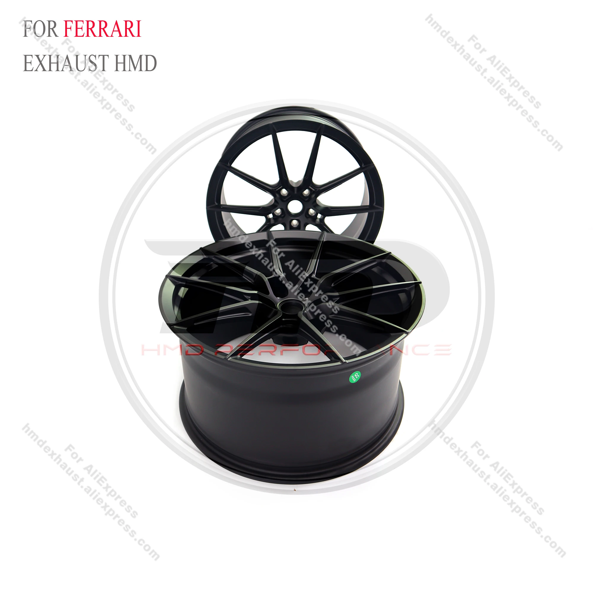 عجلات HMD لسيارة فيراري F360 F430 ألومنيوم 3x مقاومة للصدمات مقابل العجلات القياسية #2