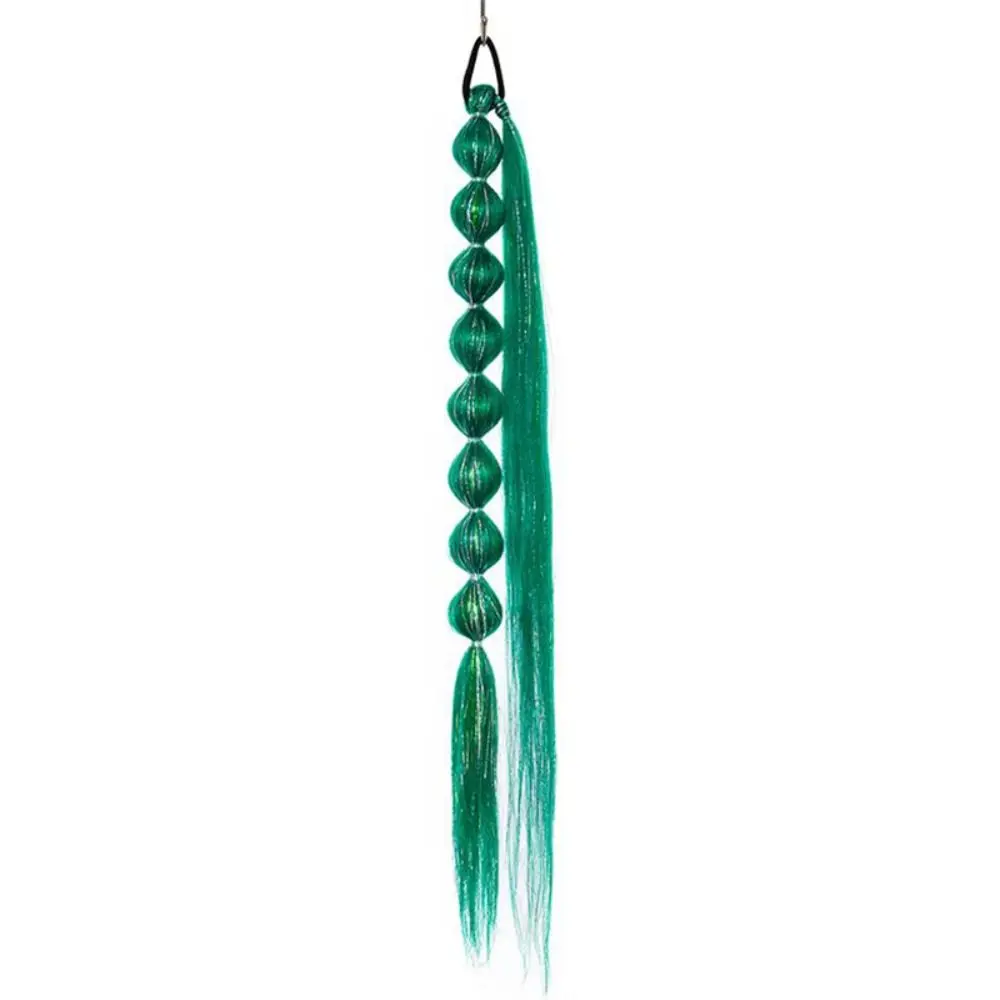 2pcs Laser Bubble Braided Hair Bright Silk Mixed with Hair Tie Synthetic Hair Extension Braids Long Lantern Bubble