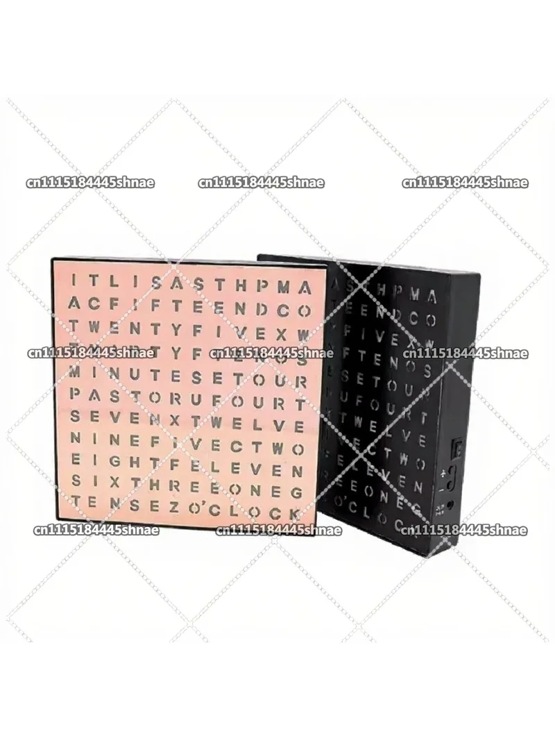 LED English Display Desktop Clock for Office & Study, Creative Fashion Design Advanced Sense