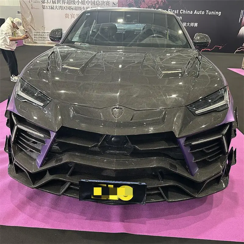 MSY.3 نمط ألياف الكربون الجافة بوديكيت لامبورغيني URUS المصد الأمامي الجانب تنورة محرك هود الحاجز فتحات الخلفية سبويلر طقم الجسم