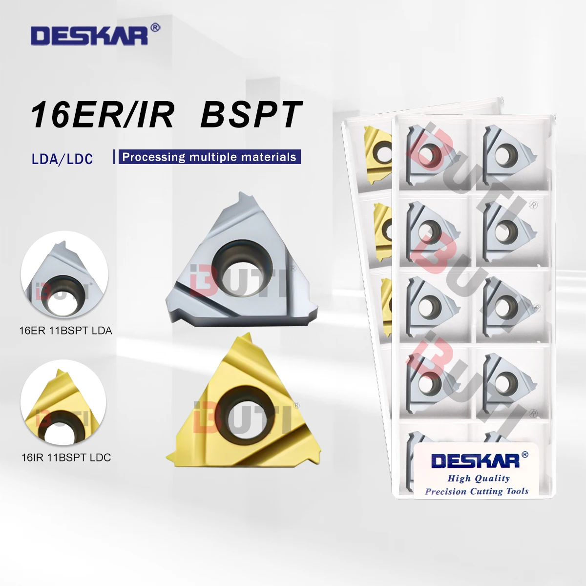 

DESKAR 100% Original Thread CNC Blade 16ER 16IR 11BSPT 14BSPT 19BSPT LDA LDC Thread Cutting Tool Wear-resistant Blade Machinings