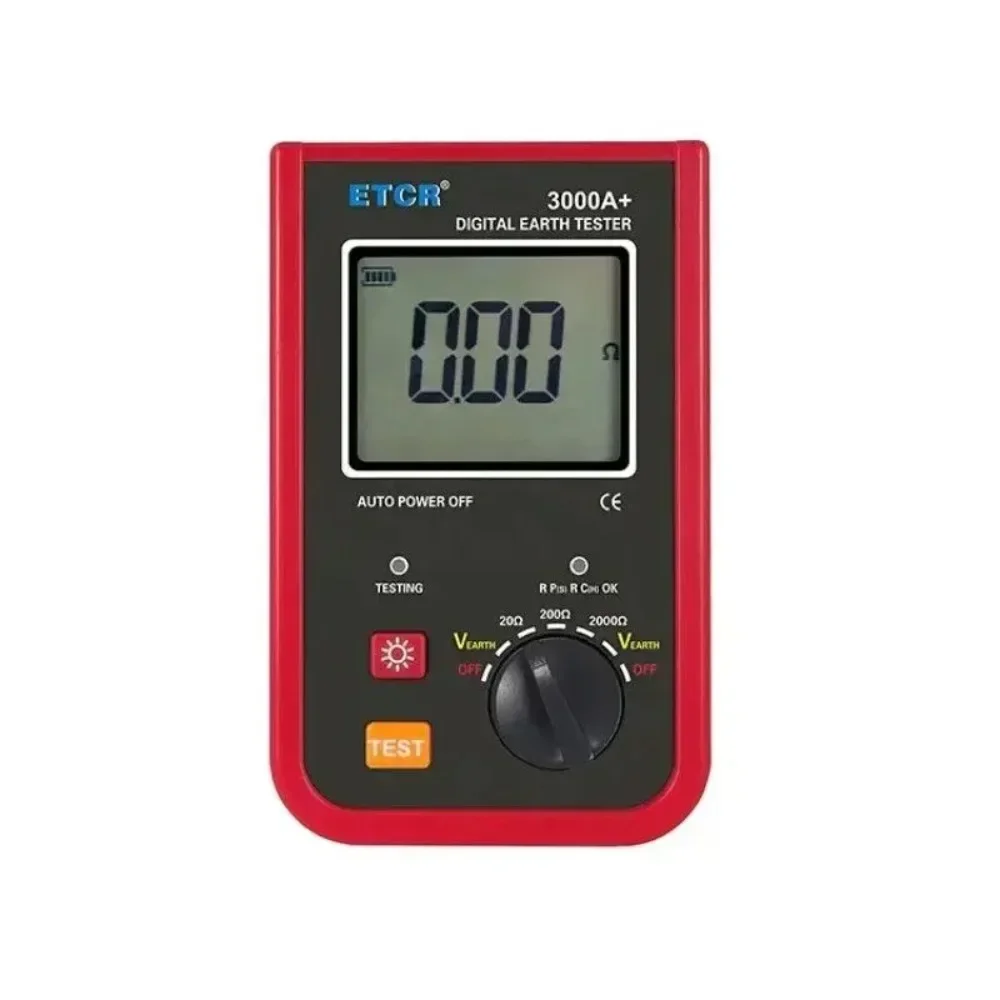 ETCR3000A+ 0.01ohm~2000ohm Digital Earth Resistance Tester 0~200v