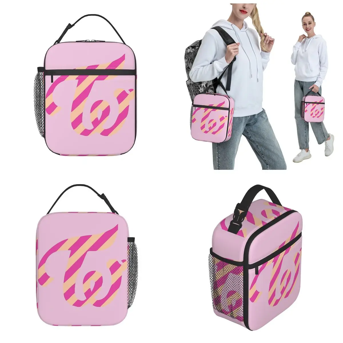 Lunch Box Kpop Twice Logo Idol Accessories Food Box Harajuku Thermal Cooler Lunch Box For School