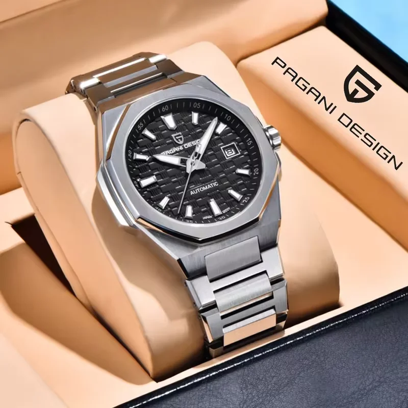 PAGANI DESIGN New Men's Watches Luxury Automatic Watch For Men Mechanical 40MM WristWatch Stainless Steel AR Sapphire Glass