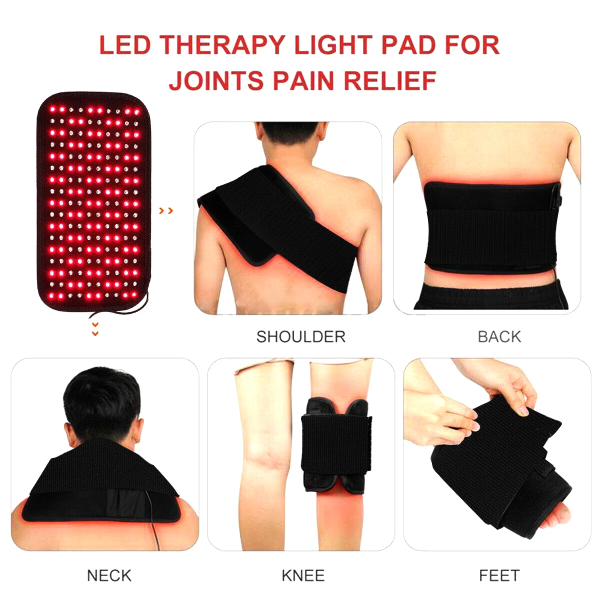 Red Infrared Light Therapy Pad LED Beauty Devices for Face and Body Back Knee Hands Feet Relief Portable 660nm 850nm Heat Pad