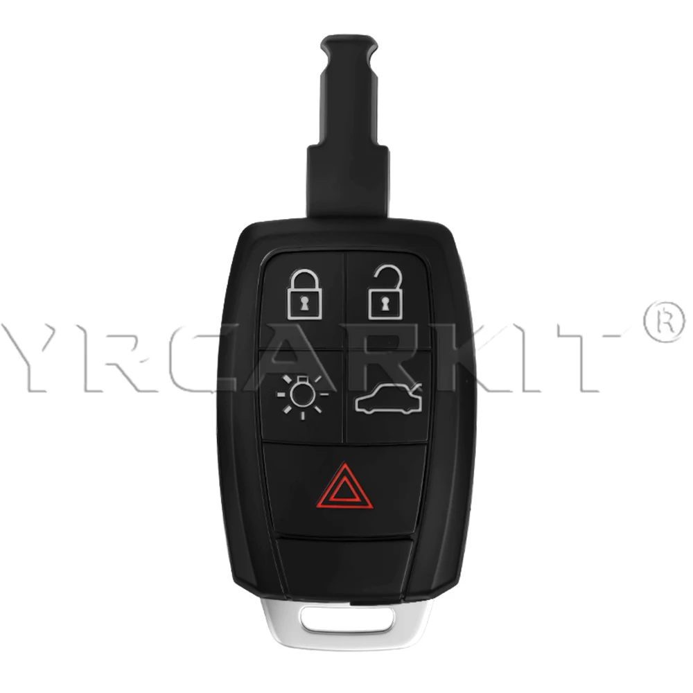 Car Key Shell For Volvo C30 V40 S40 V50 D5 S60 C70 V70 XC90 Remote Control Cover Case KR55WK49259 Housing Uncut Blade 5 Buttons