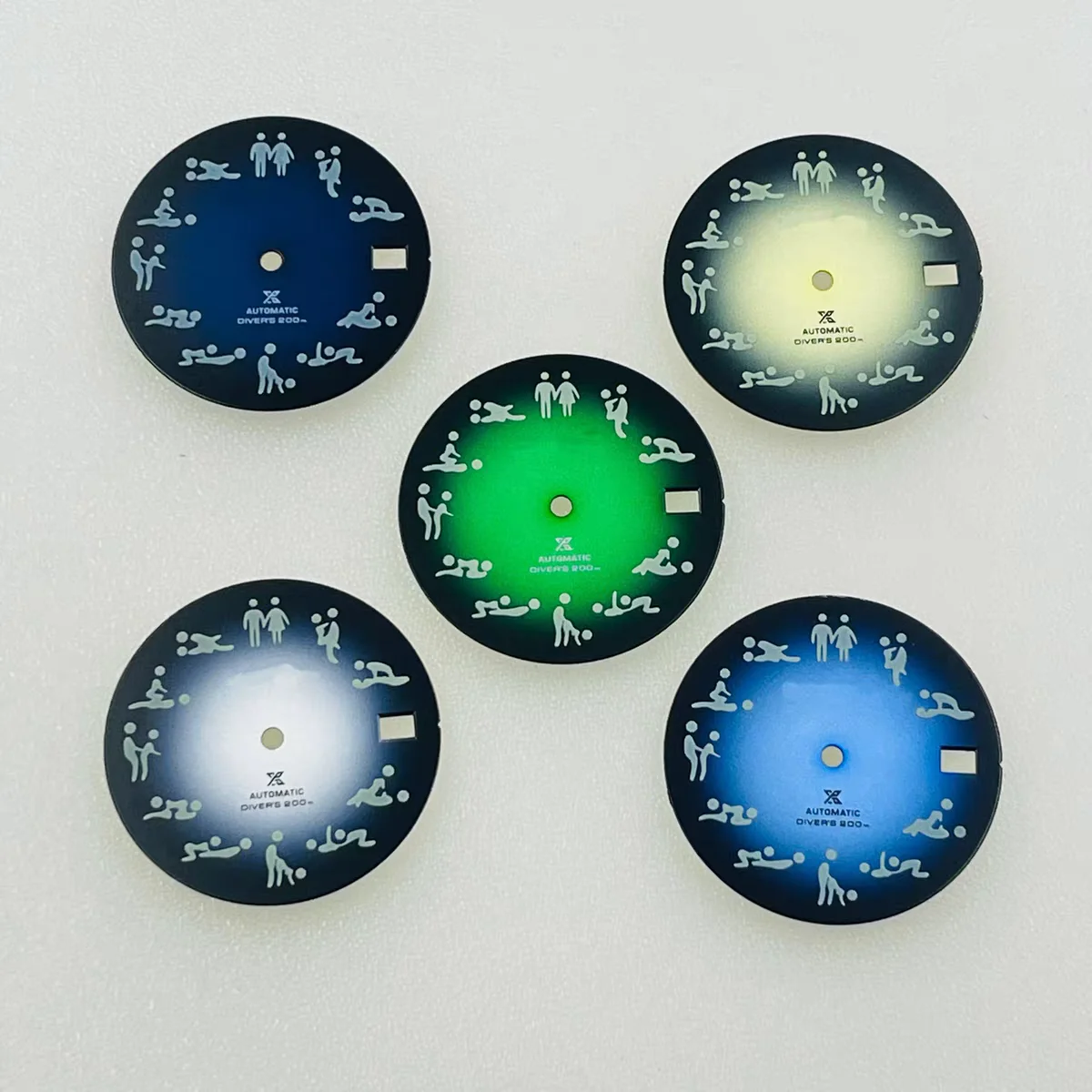 

New NH35 Dial 28.5mm NH36 Dial Mechanical Dial Green Luminous Gradient Dial