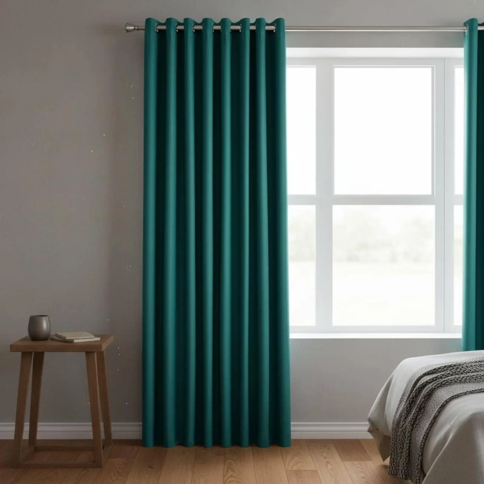 Window Lining Fabric Blackout Curtain Insert for Bedroom Light Blocking Thermal Insulation Hook Type Privacy Shade for Sleeping