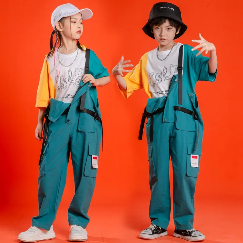 Tenue de danse de rue pour enfants, vêtements de danse jazz pour filles et garçons, vêtements de danse cool, olympiques de salle de Rh, t-shirt et pantalon, vêtements Hip Hop