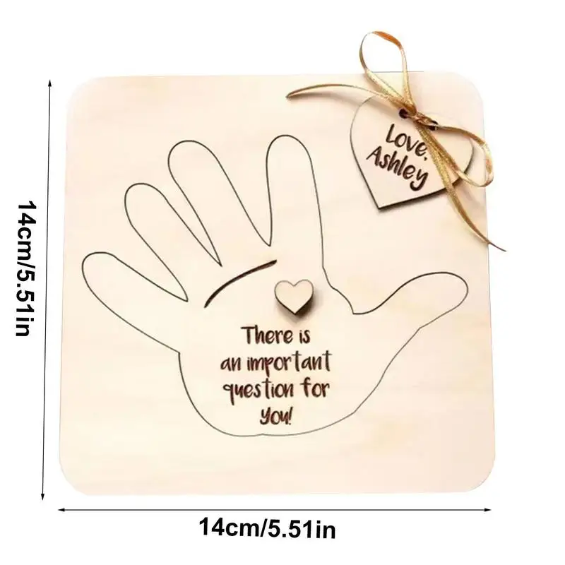 Thank You Gift For Godparents Wooden Fingerprint Footprint Gift Cards Godmother Proposal Announcement Gifts For Friends Sister