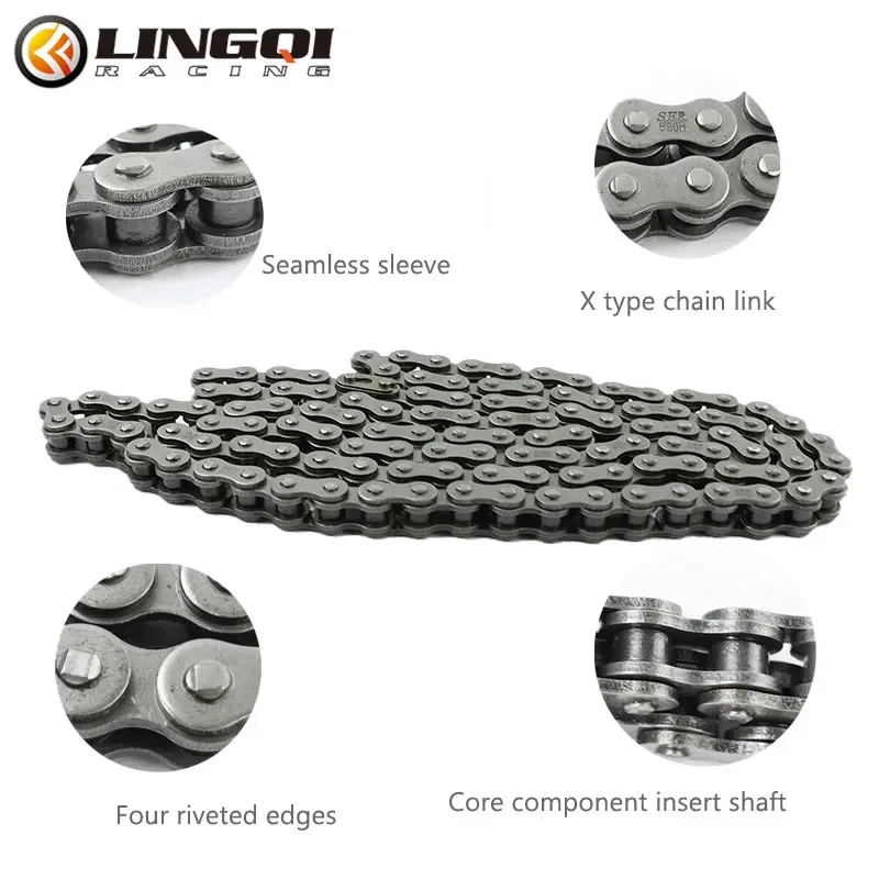 LINGQI 520 Chain 100 Link 110 120L Drive Chains With Links For ATV Quad MX Enduro Motocross Racing Universal Parts Off Road