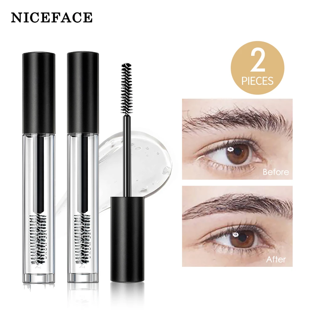 Niceface 2 pçs à prova dwaterproof água sobrancelha sabão sobrancelha esculpir cera fofo penas sobrancelhas pomada gel para sobrancelha estilo maquiagem sobrancelha gel