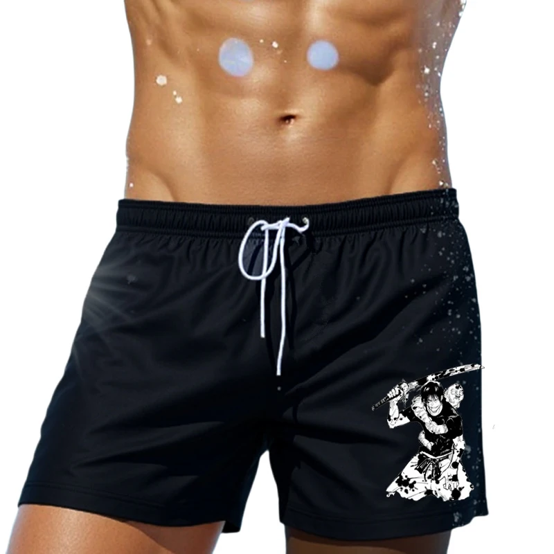 

Мужские пляжные шорты 2026 года в стиле аниме: повседневные, летние, модные, для серфинга, спорта, бега, велоспорта, с крутым дизайном