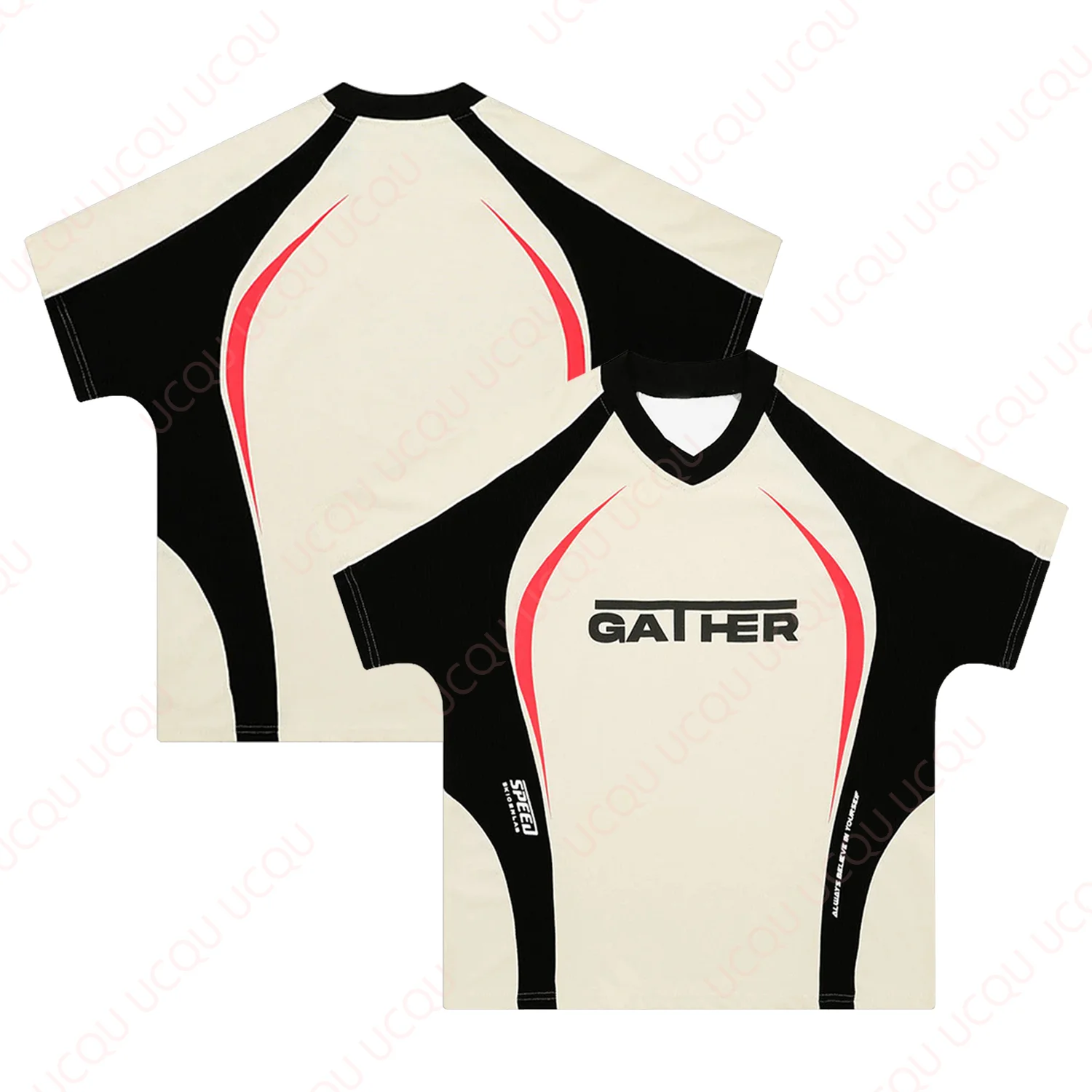 

Contrast Color Stitching T-shirt Newest Outdoor Jersey Summer Classic Tee Adults Loose Exercise Motorcycle Jersey