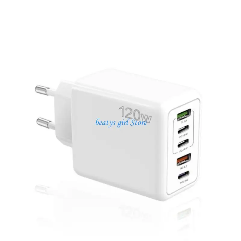 

C7AB 120W USB Type C Chargers Plugs PD QC3.0 Adapters for CellPhone, Laptop