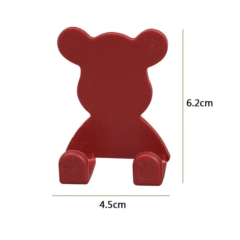 Self-Adhesive Wall Decoration Hook Creative Bear Phone Holder Key Hanger Hook Home/Office Data Cable Clip Wire Desk Organizer