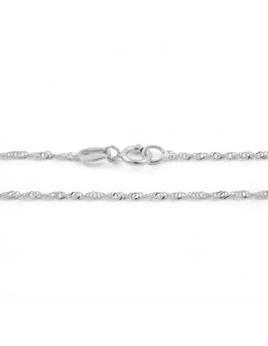 18k white gold chain Singapore 1 ° (50 cm)