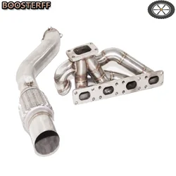 Turbo Exhaust Header Downpipe For 92-96 BMW E36 M42 318i 318is 318ti