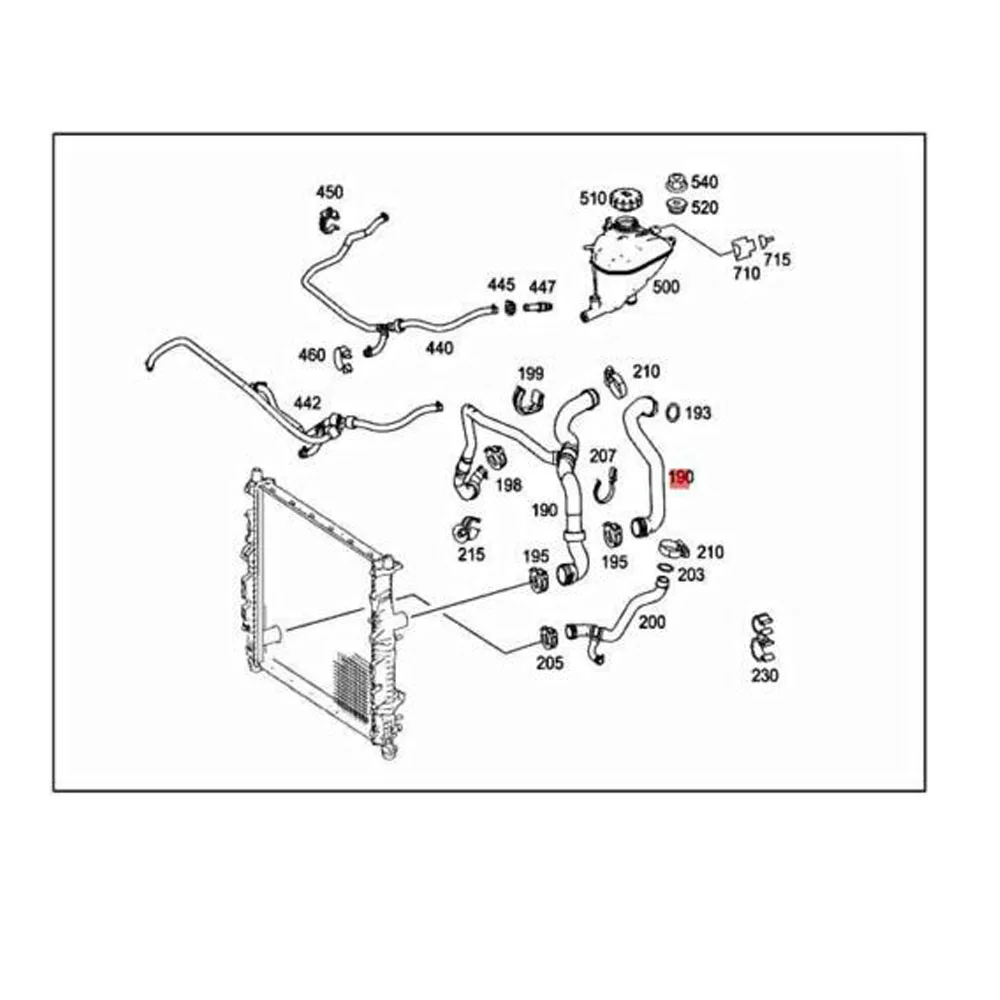 Originele Gak W164 Ml63 Amg 6.3l V8 2007-2011 Bovenste Radiatorslang Motorkoelvloeistof Water A 1645013882 1645013882   Voor Mercedes Benz