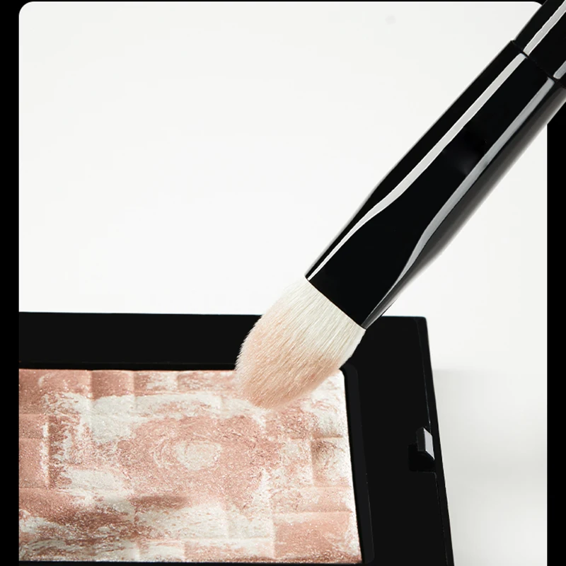 4D Small Kabuki Precision Highlight Concealer Blending Makeup Brush Soft Goat Hair Squared Tapered Multi-purpose Cosmetic Tool