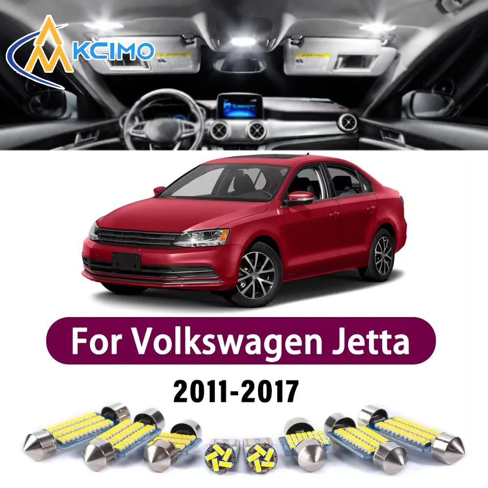 Superhelles LED-Innenbeleuchtungsset für Volkswagen Jetta MK6 6 VI 2011-2017 Fehlerfreie Canbus-Kofferraum-, Lese- und Spiegelleuchten