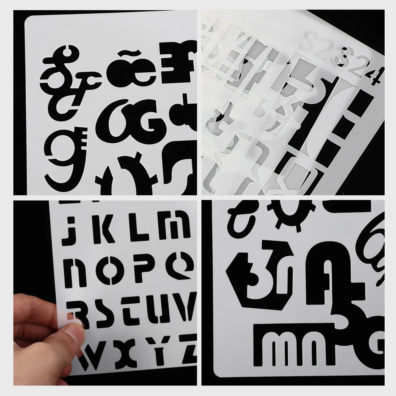 

24Pcs Letter Stencils Painting Templates Hollow English Alphabet DIY Scrapbook Graffiti Reusable Drawing Tools