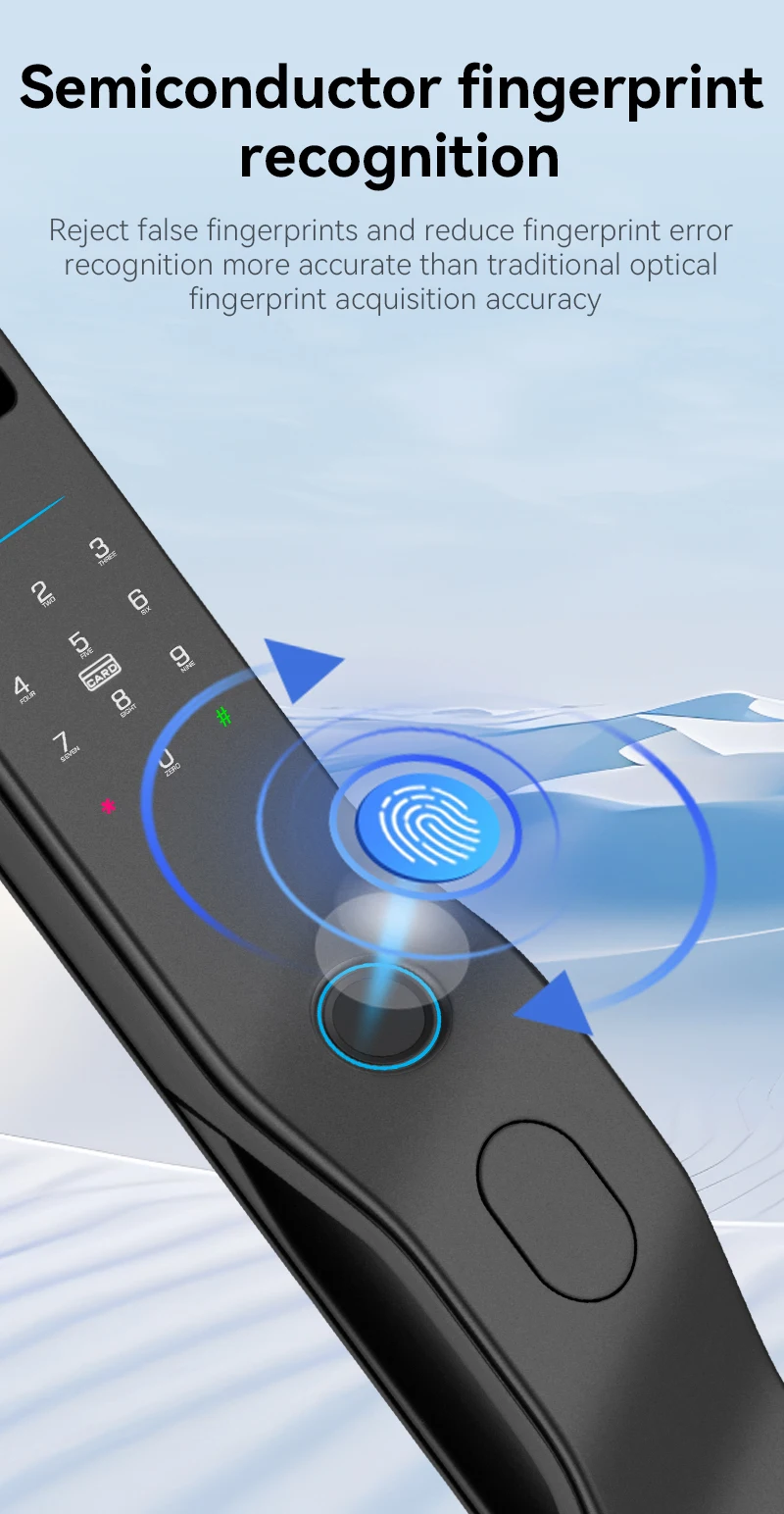 Glomarket Intelligent Fingerprint Lock App Control Digital Biometric Fingerprint Password Tuya Smart Lock