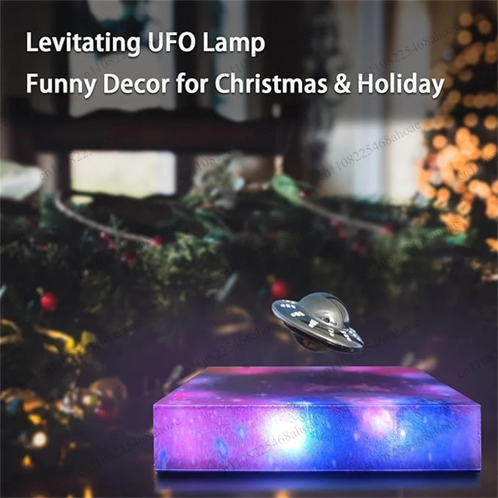 RGB Touch Magnetic Levitating UFO Lamp Rotating Luminous Floating Light Galaxy Base Bedroom Decoration Ornament