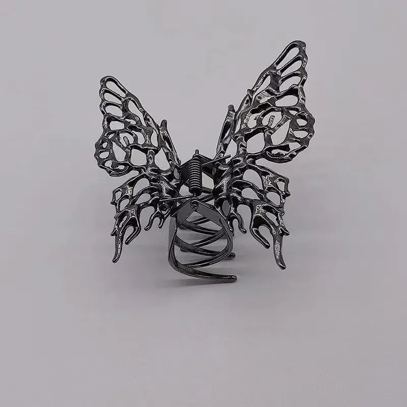 Schmetterling Haars pange hell silber Kreuz geometrische Haarnadel Rose Blume Haar Kralle Frau Mädchen Styling Haars pange Kopfschmuck – Detail 6