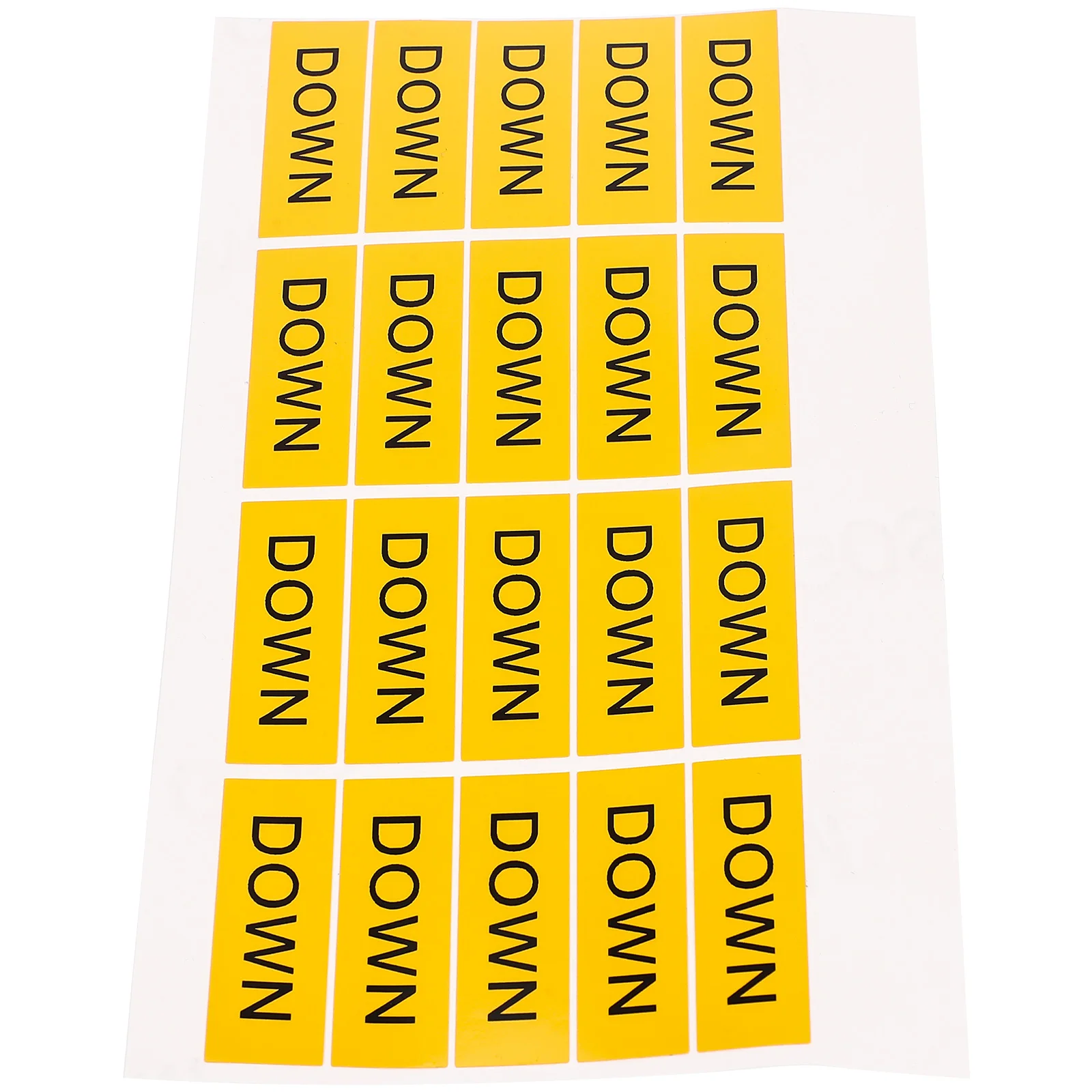 20 Pcs Safety Warning Stickers Caution Decal Tag Machine Label Reflective Household PVC DOWN Button