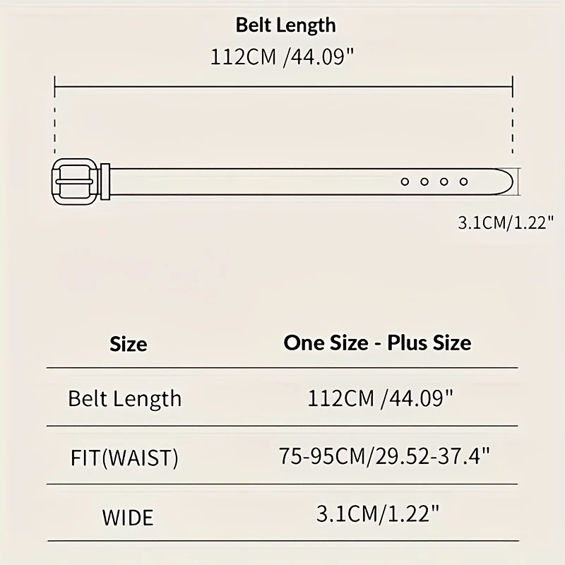 Fashion Women's Two-Piece Belt Set [Black + White] Plus-Size Belt Set, Suitable for Waist Circumference 29.53-37.4 Inches, Decor