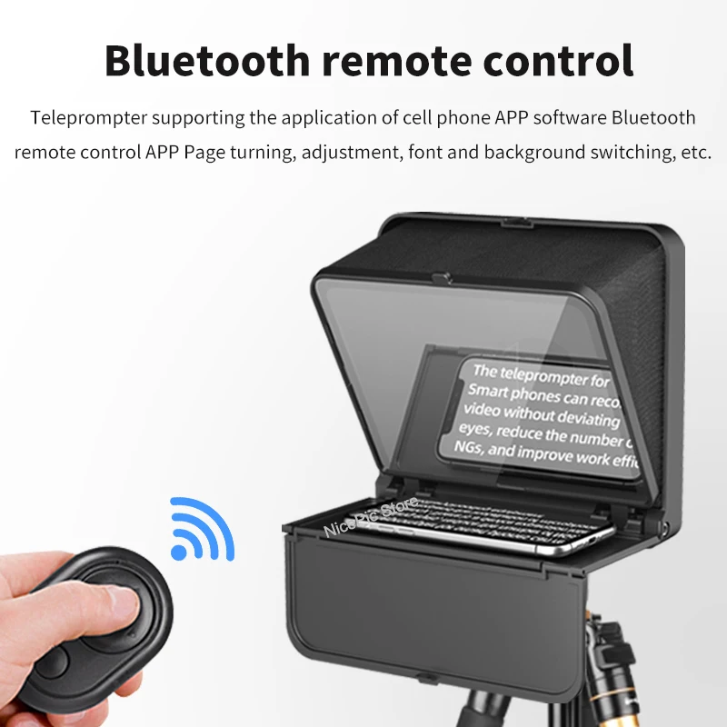 LENSGO TC7 S Teleprompter for Smartphone Professional Photography Accessories  with Remote Control