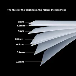 Translucent Frosted PP Plastic Plate DIY Model Material Processing Accessories Thickness 0.2/0.3/0.4/0.5/0.6/0.8/1/2mm