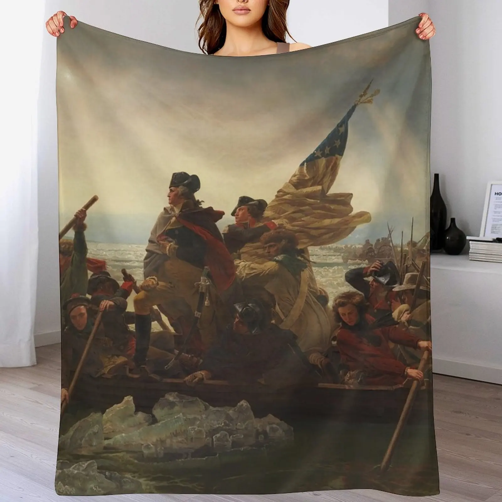 Washington Crossing the Delaware Throw Blanket Giant Sofa Sofa Blankets