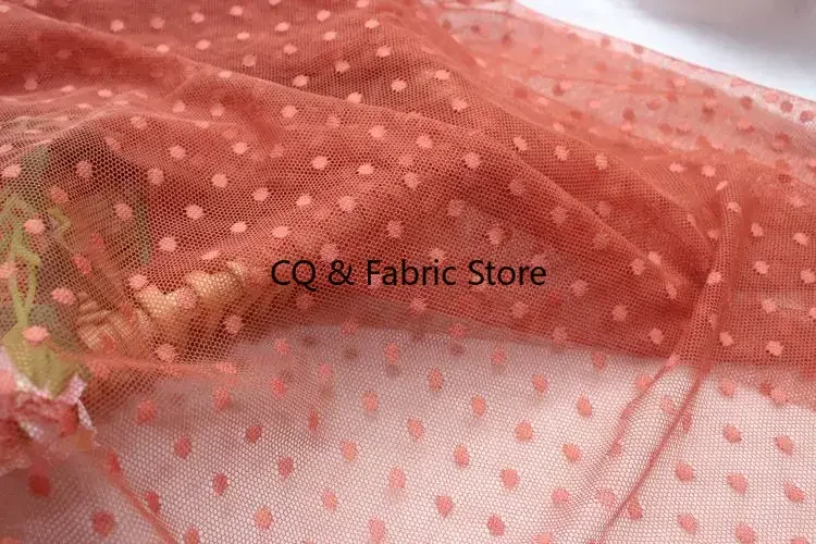 Exquisite Mesh Polka Dot Stretch Lace Fabric DIY Skirt Clothing Stitching Wedding Dress Home Accessories