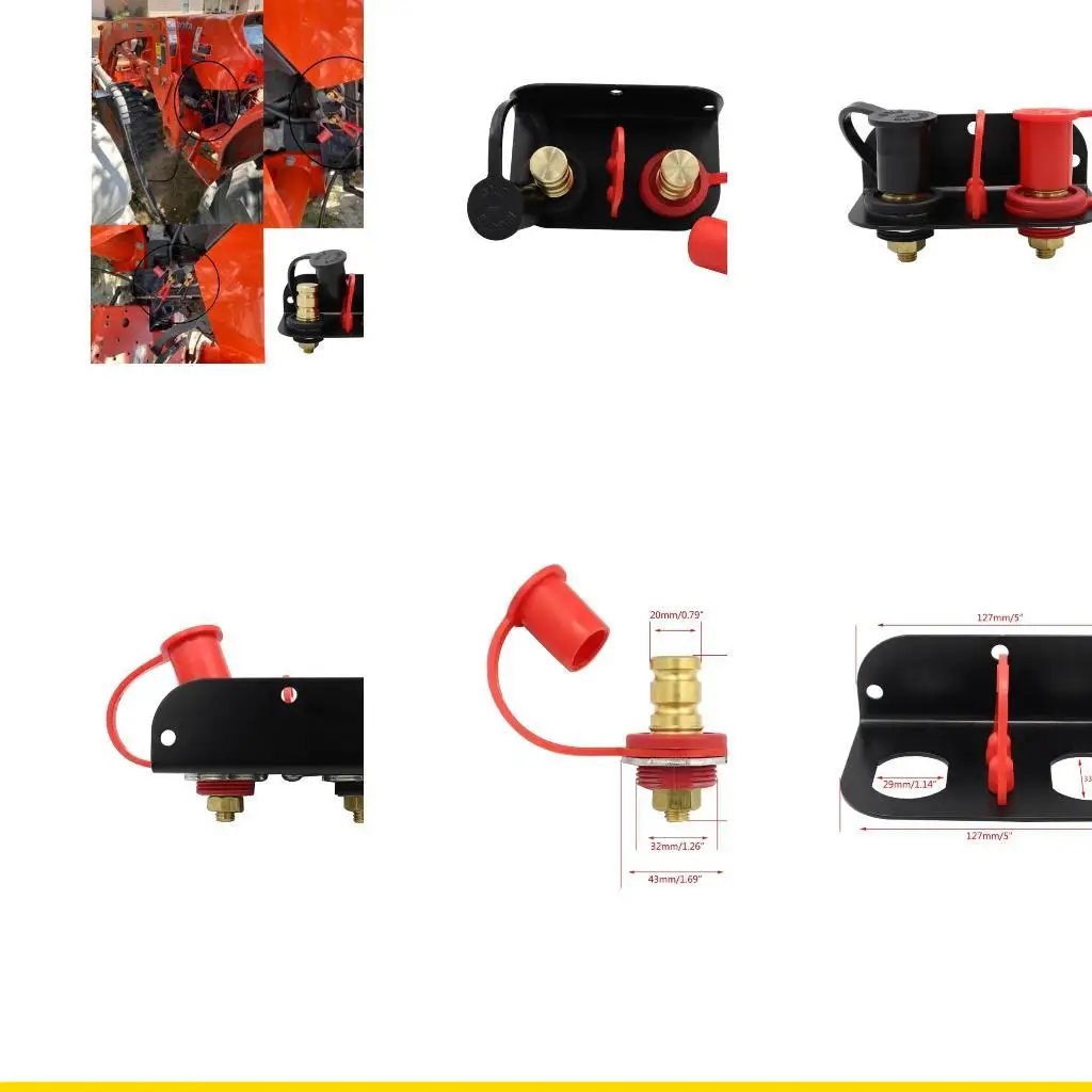 

SZCH Зарядное устройство для аккумулятора, шпильки 3/8 дюйма, 250 А постоянного тока, 12 В, соединительный пост для комплект для