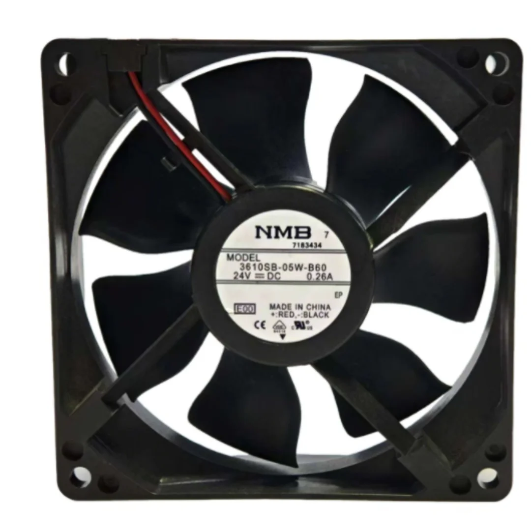 

NMB 3610SB-05W-B60 DC 24V 0.26A 92x92x25mm 2-Wire Server Cooling Fan